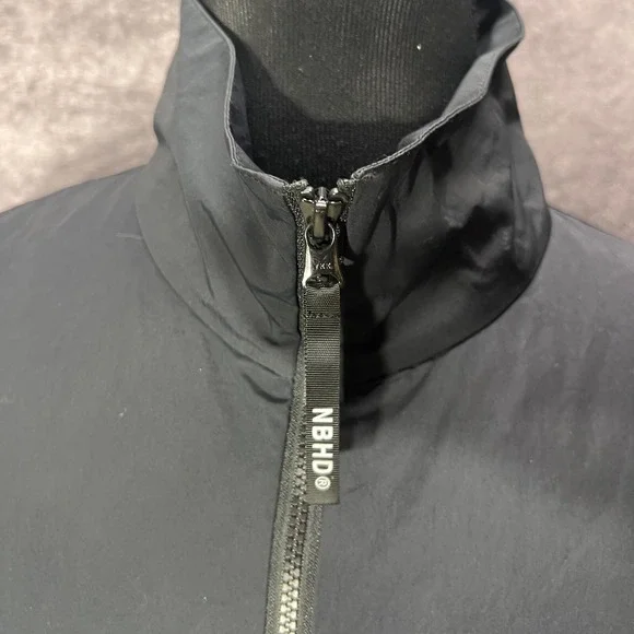 Neighborhood Track Jacket Mens XL Black Nylon Made in Japan